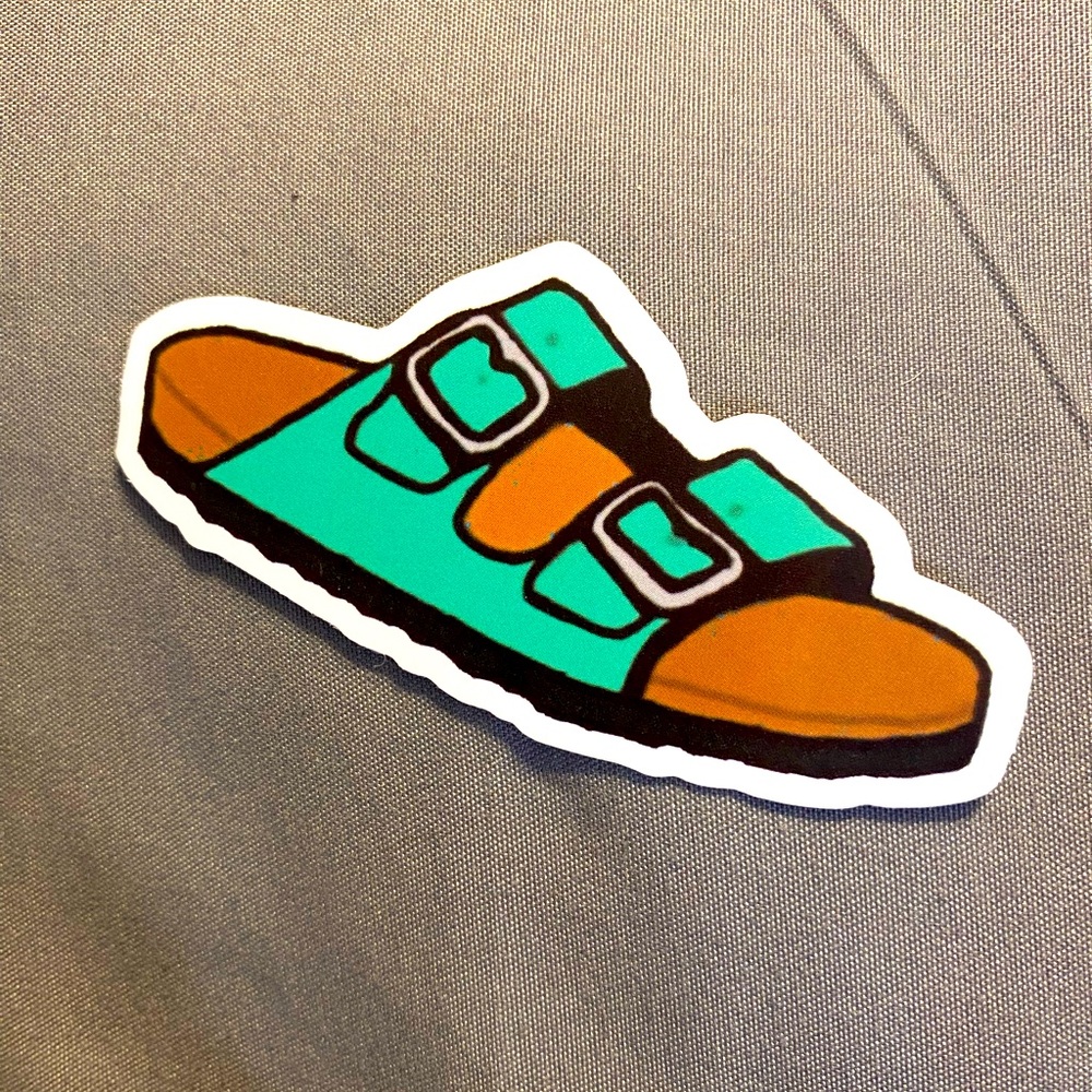 🌈20/$12🌈 Green and Brown Birkenstock Sticker